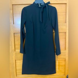 Calvin Klein Black Bow Tie Neckline Classic Black Dress